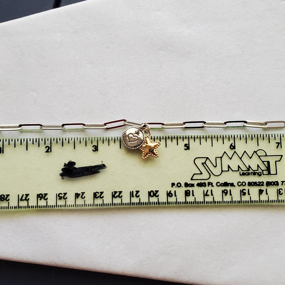 PZ Israel Sterling Paperclip Link Charm Bracelet - Picture 12 of 16